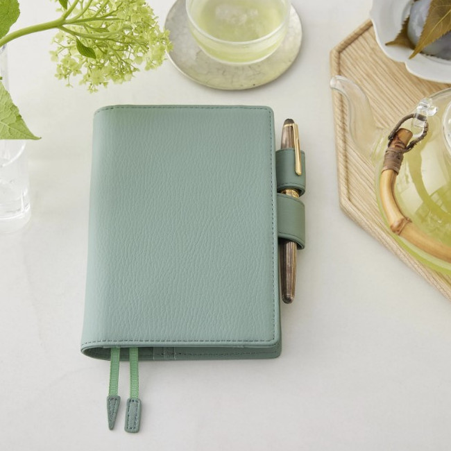 Hobonichi Planner Cover for Original A6 - Leather: Water Green [2024]